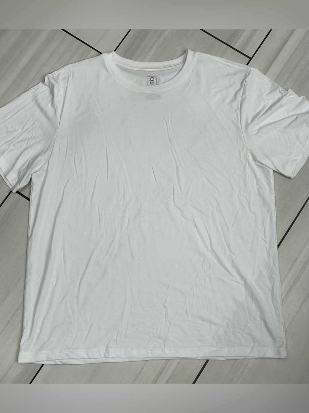 Bamboo Cool Mens T Shirt XL White Lightweight Stretch Short Sleeve Casual Basic